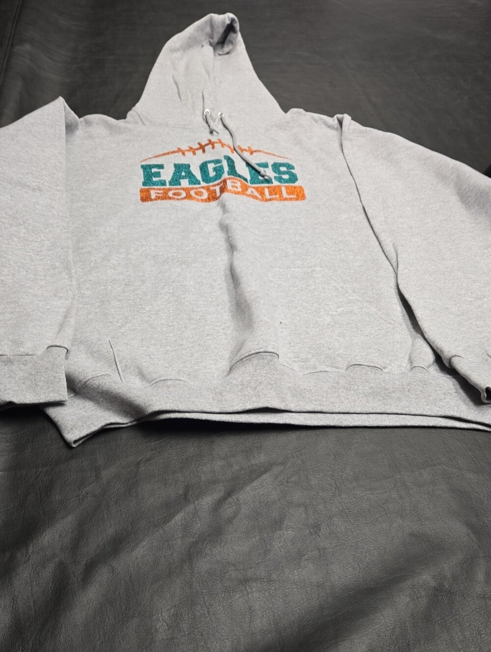 Eagles Football Gray Hooded Sweatshirt